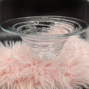 MCM  Lead Crystal Swirl Serving Bowl
